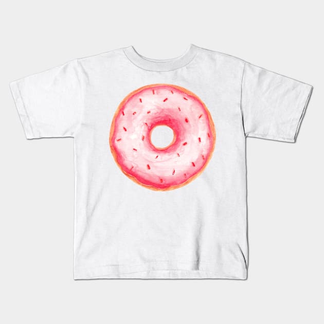 Pink Donut Kids T-Shirt by shoko